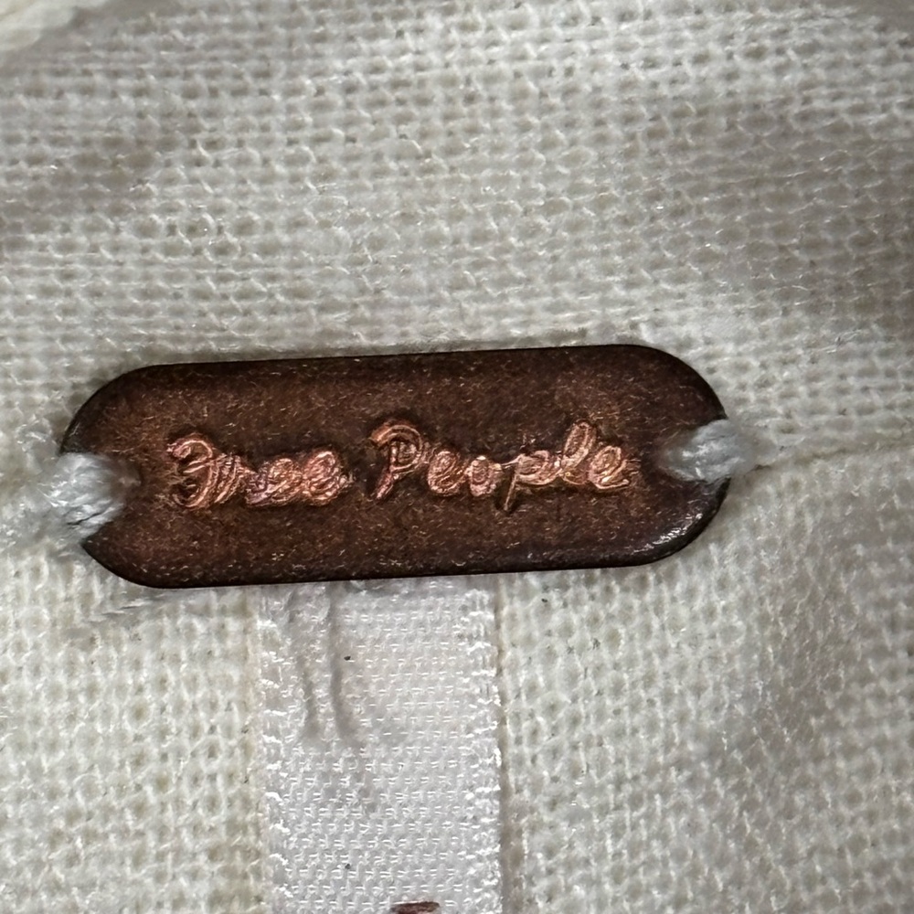 Free People Elegant Women's Cream Belted Blazer - Picture 7 of 7